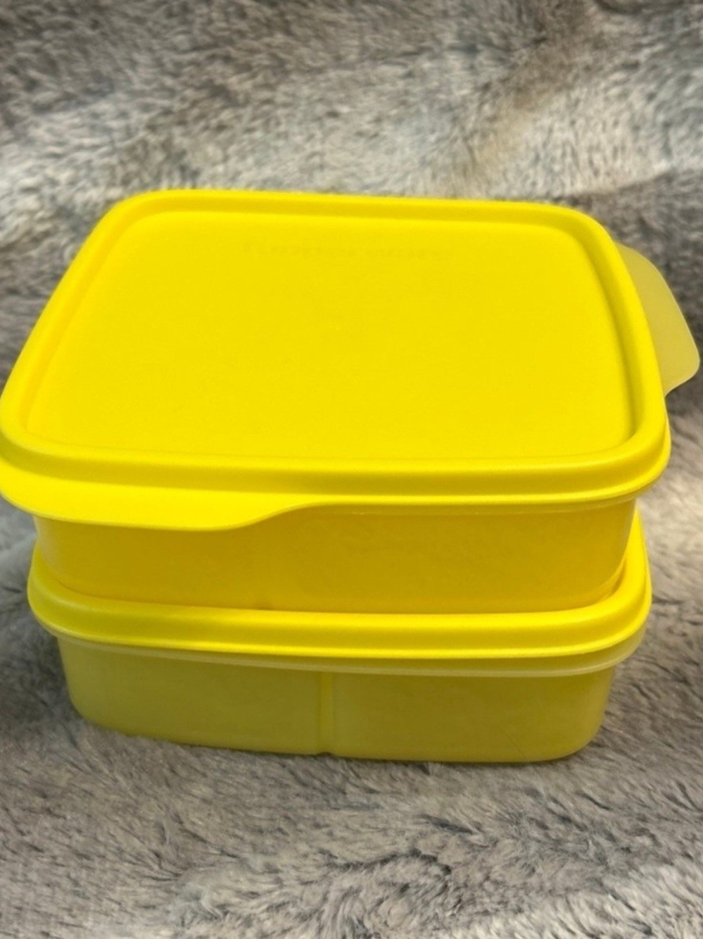 New Tupperware Yellow Stackable Food Storage Containers - Picture 1 of 3